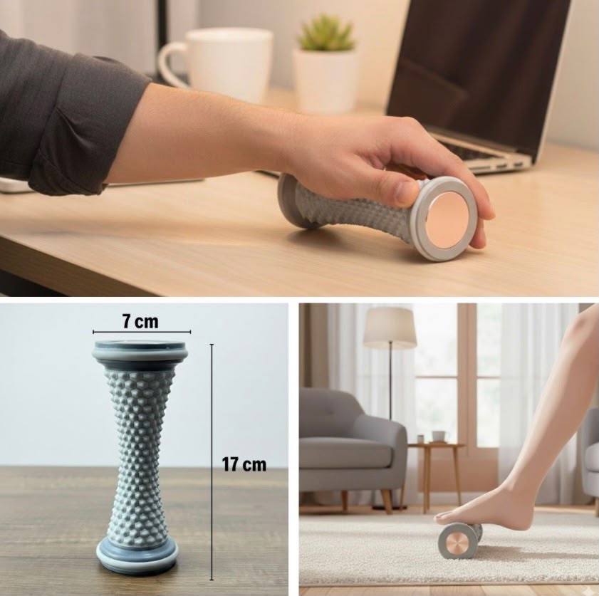 Ayak Tabanı Masaj Rulosu | Kaymaz, Ergonomik ve Derin Dokulu Masaj Roller