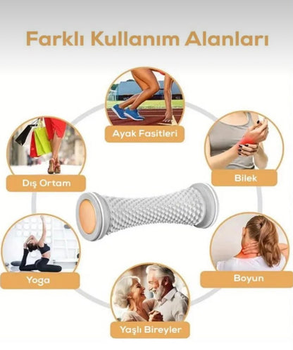 Ayak Tabanı Masaj Rulosu | Kaymaz, Ergonomik ve Derin Dokulu Masaj Roller