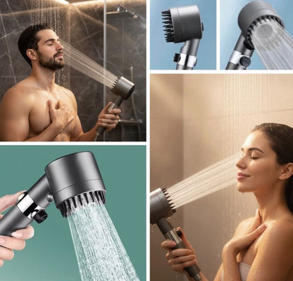 4 Fonksiyonlu Filtreli Duş Başlığı | Basınç Ayarlı, Masaj Etkili, Çok Modlu Duş Ahizesi